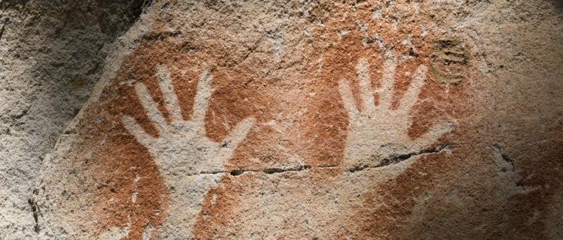 How Climate Change Is Erasing The World S Oldest Rock Art ANSTO   Indigenous Rock Art Hand Prints. 